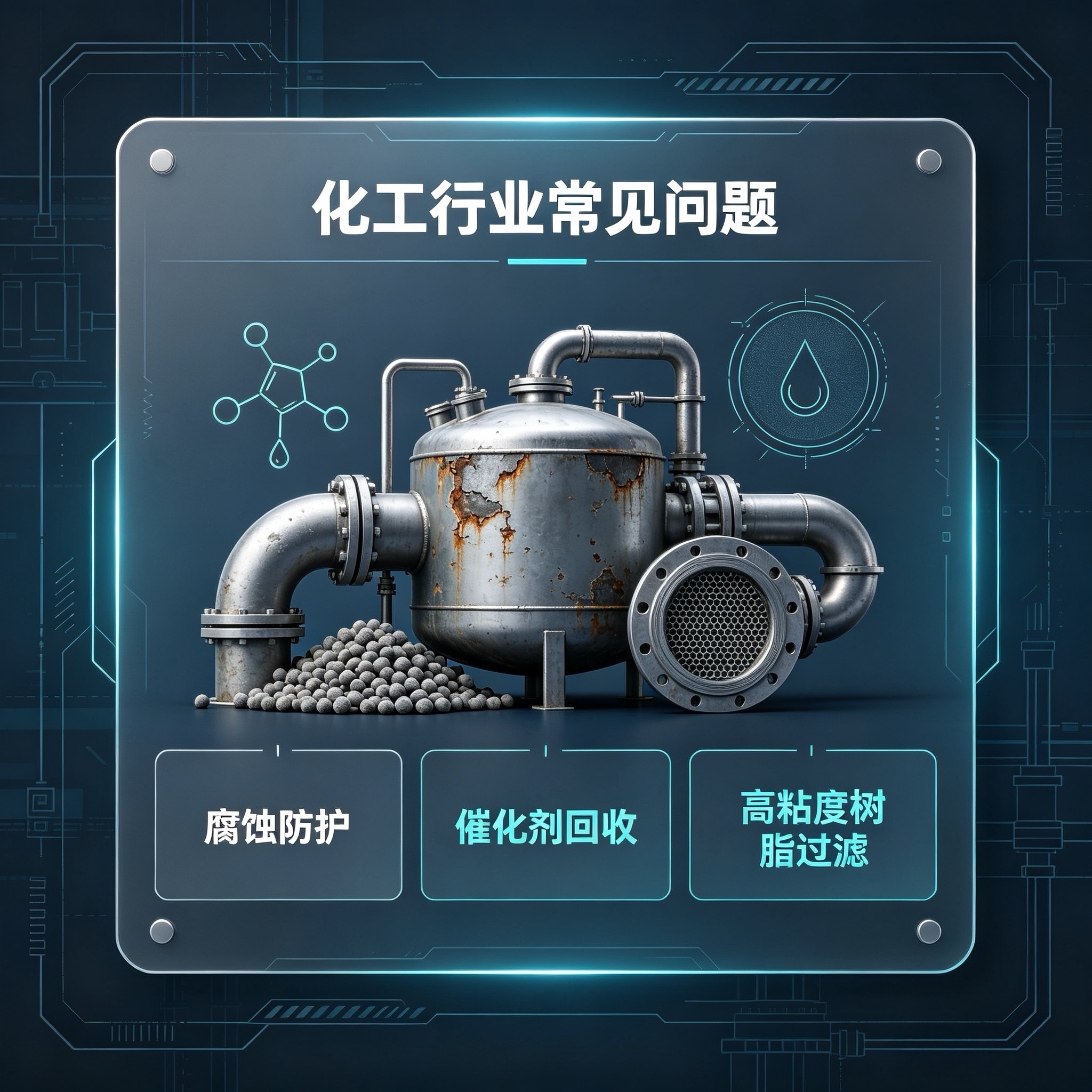 化工行业烛式过滤器常见问题：腐蚀、催化剂回收与高粘度树脂过滤