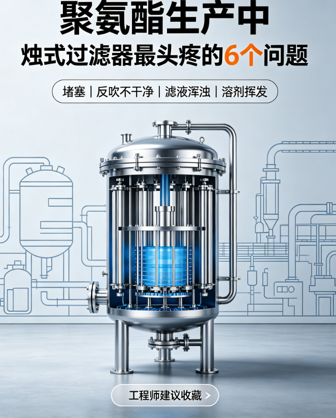 高粘度浆料烛式过滤器过滤难题：颗粒截留、滤饼脱饼、批次交叉污染（聚醚行业应用）